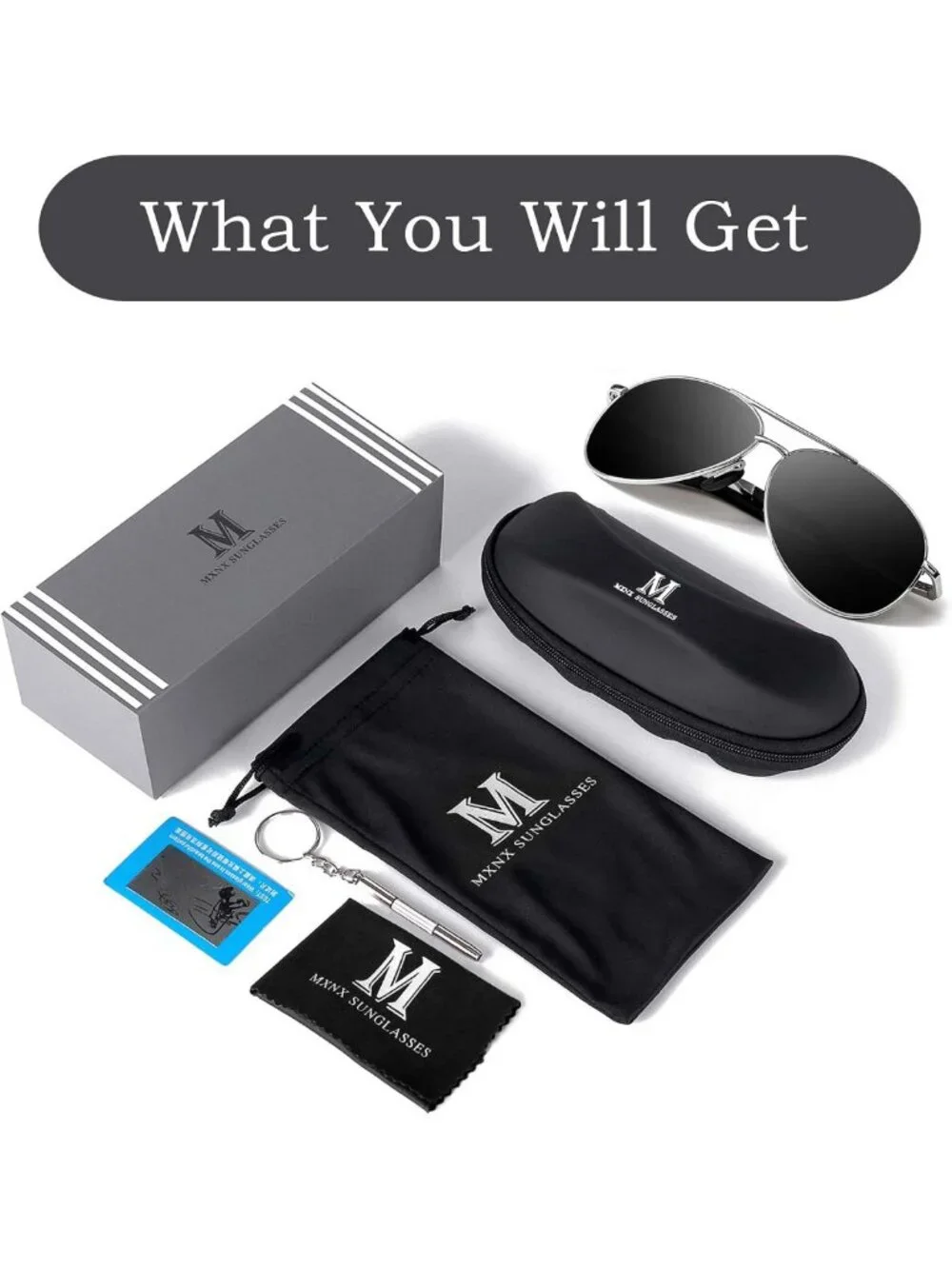 Polarized Aviator Sunglasses for Men & Women - UV Protection, Lightweight